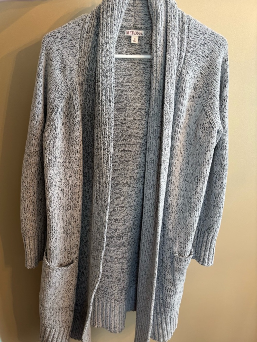 Merona Chunky Knit Open Cardigan Sweater • Gray • Size M